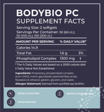 BodyBio PC (Phosphatidylcholine) Softgels